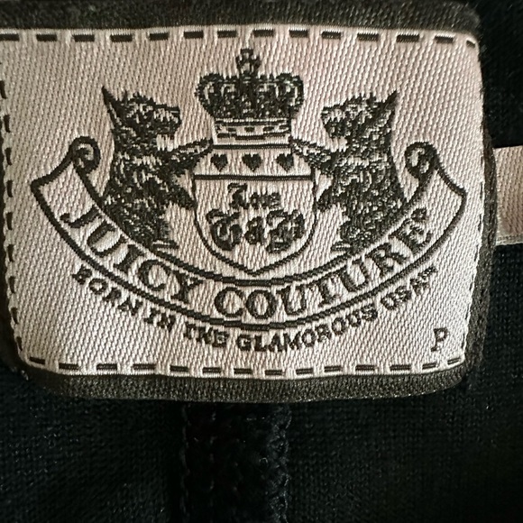 Vintage Y2K Juicy Couture S French Terry Black Zip Up Hoodie Jacket - Picture 4 of 11